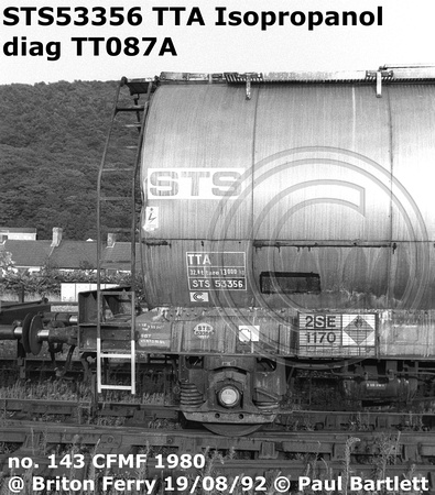 STS53356 TTA Isopropanol  Diag TT087A @ Briton Ferry 92-08-19 side lt