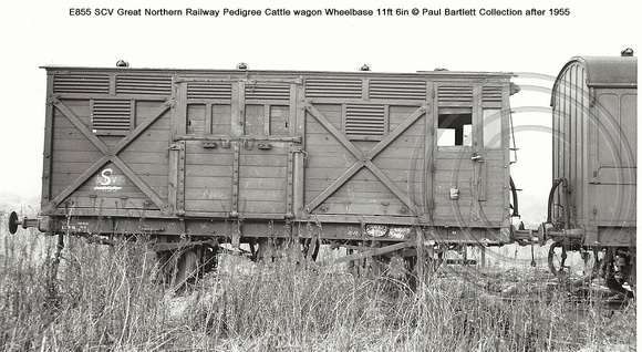 E855 SCV GNRly Pedigree Cattle wagon   E384E � Paul Bartlett Collection [1w]