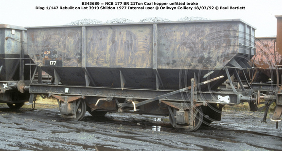 B345689 = NCB 177 Internal user @ Onllwyn Colliery 92-07-18 © Paul Bartlett w