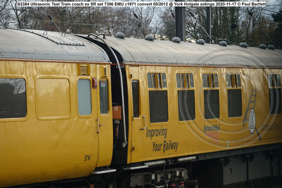 62384 Ultrasonic Test Train coach ex SR set 7396 EMU c1971 convert 052012 @ York Holgate sidings 2020-11-17 © Paul Bartlett [03w]