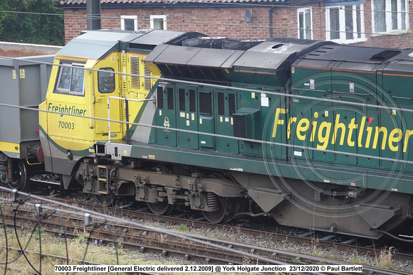 70003 Freightliner [General Electric delivered 2.12.2009] @ York Holgate Junction 2020-12-23 © Paul Bartlett (7w)