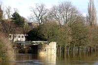 CRI01363 Flood from Scarborough rail bridge 2020-02-16  © Paul Bartlett