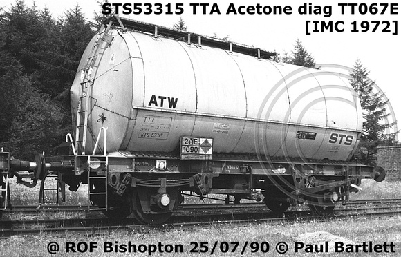 STS53315 TTA Acetone Diag TT067E @ Bishopton RoF 90-07-25 bw