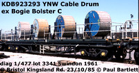 BR Bogie Bolster C - as cable drum carrier YNV YNW YNP