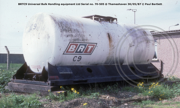 BRTC9 @ Thameshaven 87-05-30 © Paul Bartlett W