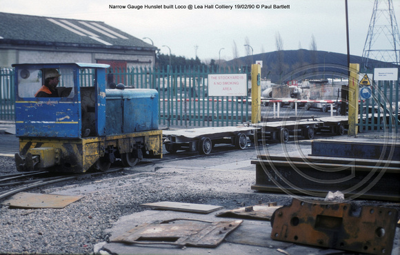 Narrow Gauge Hunslet Loco @ Lea Hall Colliery  90-02-19 � Paul Bartlett [2w]
