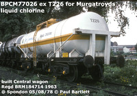 Mugatroyd-BPCM 36.5ton Bogie liquid chlorine T201 - 239 TBV