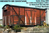 B850879 SHOCVAN body at Millerhill 89-08-03