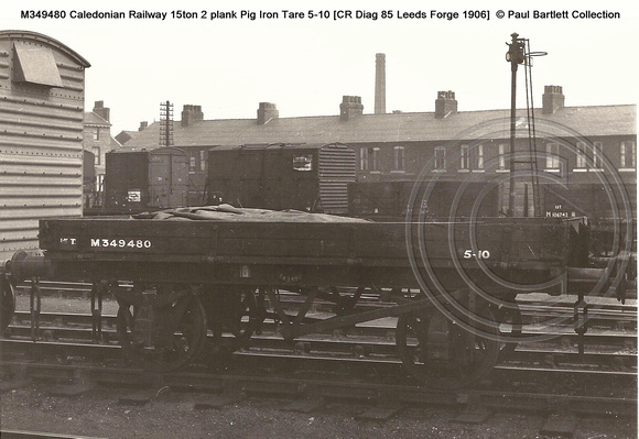 M349480 CR 15ton 2 plank Pig Iron Diag 85 Leeds Forge 1906]  � Paul Bartlett Collection w