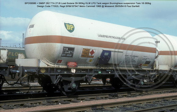 BPO59586 = SMBP 262 TTA LPG Tank wagon @ Mossend 84-05-28 � Paul Bartlett w