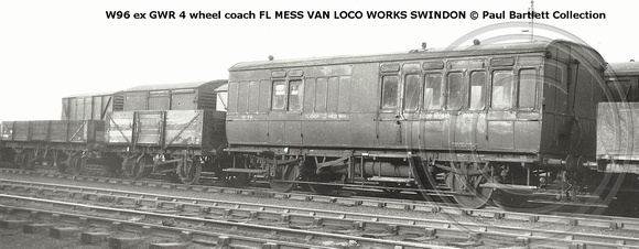 W96 FL MESS VAN LOCO WORKS SWINDON © Paul Bartlett Collection w