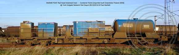 642048 FEAF Rail head treatment train @ York Holgate Network Rail Depot 2014-12-28 © Paul Bartlett [1w]