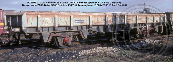 DC210112 ZCA Mainline @ Immingham 2003-10-18 © Paul Bartlett w