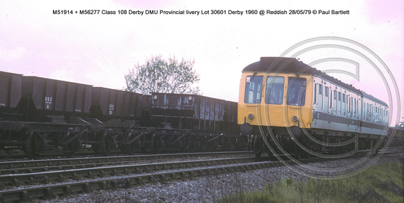 M51914   M56277 Class 108 Derby DMU @ Reddish 79-05-28 � Paul Bartlett w