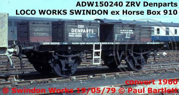 ADW150240 ZRV Denparts at Swindon Works 79-05-19