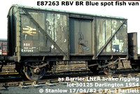 E87263 RBV ex Blue Spot fish van @ Stanlow 82-04-17