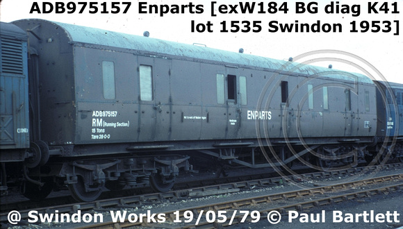 ADB975157 Enparts at Swindon Works 79-05-19