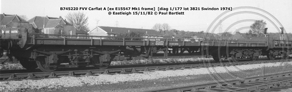 B745220 FVV Carflat A Motorail @ Eastleigh 82-11-15 © Paul Bartlett w