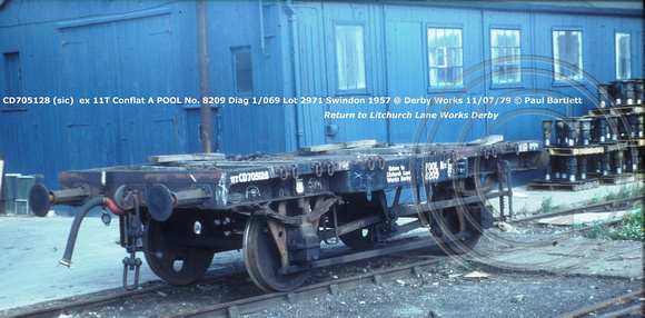 CDB705128 ex Conflat A @ Derby Works 79-07-11 © Paul Bartlett W