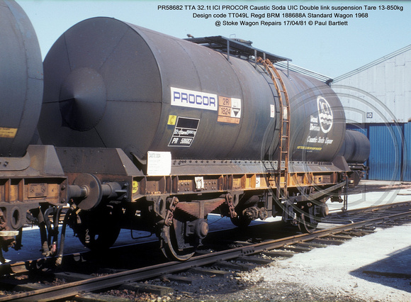 PR58682 ICI Mond Caustic Soda @ Stoke Wagon Repairs 81-04-17 � Paul Bartlett w