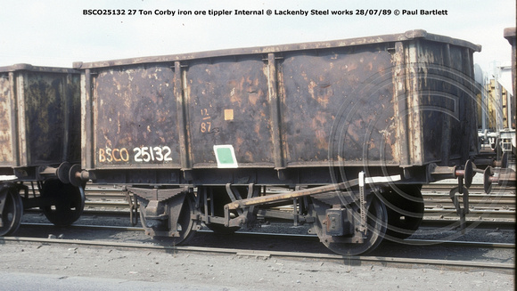 BSCO25132 Corby iron ore tippler @ Lackenby 89-07-28 © Paul Bartlett w