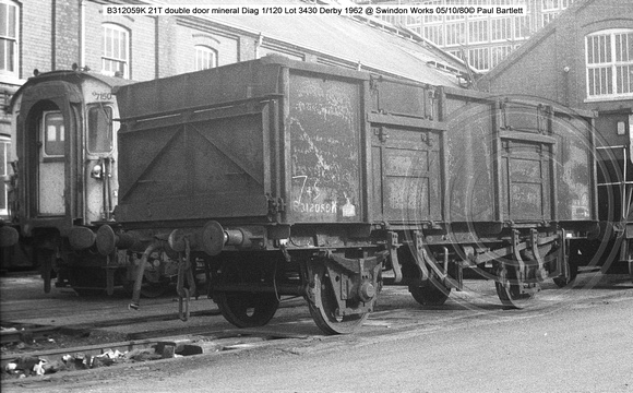 B312059K Mineral wagon @ Swindon Works 80-10-05 � Paul Bartlett w