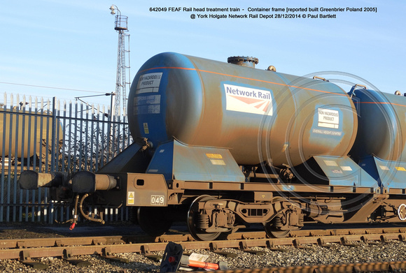 642049 FEAF Rail head treatment train @ York Holgate Network Rail Depot 2014-12-28 © Paul Bartlett [3w]
