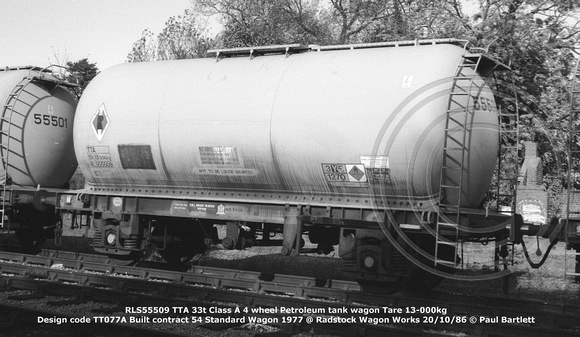 RLS55509 TTA @ Radstock Wagon Works 86-10-20 © Paul Bartlett w