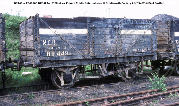 BR449 = P340560 ex Private Trader Internal user @ Brodsworth Colliery 87-05-26 © Paul Bartlett w