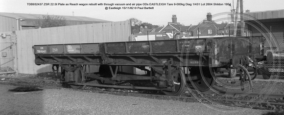 TDB932437 ZSRPlate as Reach wagon Diag 1-431 @ Eastleigh 82-11-15 © Paul Bartlett w