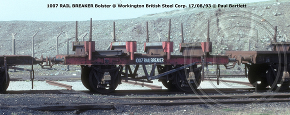 1007 RAIL BREAKER Bolster @ Workington BSC 93-08-17 © Paul Bartlett w
