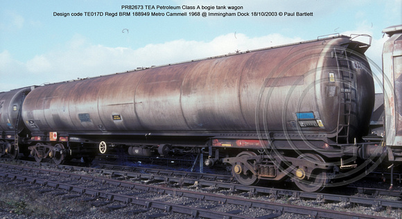 PR82673 TEA Petroleum bogie tank wagon @ Immingham Dock 2003-10-18 � Paul Bartlett w