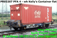 Kelly's 4 -wh PFA container flat, Procor built