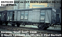 DS70239 ex S2373  QQV at South Lambeth 81-03-21