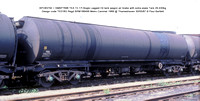 BPO83792 = SMBP7698 TEA Bogie Lagged Oil tank wagon AB Design code TE018G @ Thameshaven 87-05-30 � Paul Bartlett w