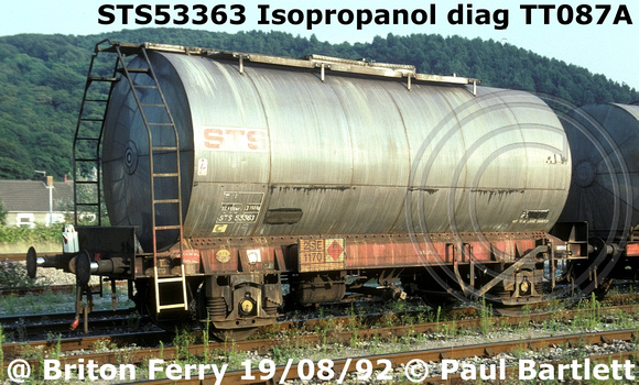 STS53363 TTA Isopropanol  Diag TT087A @ Briton Ferry 92-08-19
