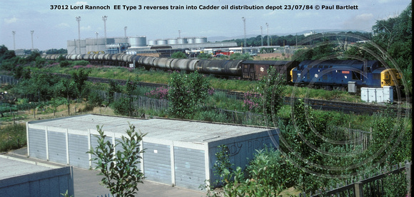 37012 Lord Rannoch EE Type 3  @ Cadder oil distribution depot 84-07-23 © Paul Bartlett [2w]