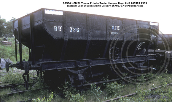 BR336 NCB ex Private Trader Hopper Internal user @ Brodsworth Colliery 87-05-26 © Paul Bartlett w