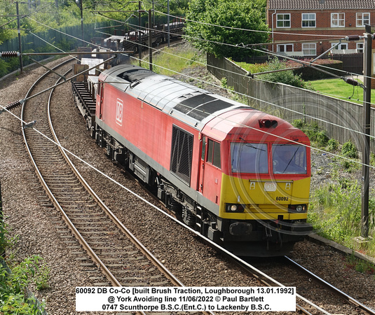 60092 DB Co-Co [built Brush Traction, Loughborough 13.01.1992] @ York Avoiding line 2022-06-11 © Paul Bartlett [1w]