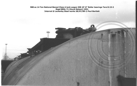 988 ex National Benzol tank @ Lackenby 89-07-28 © Paul Bartlett [08w]