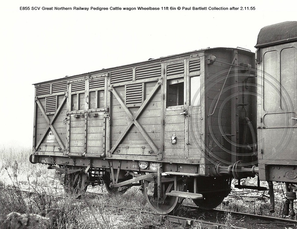 E855 SCV GNRly Pedigree Cattle wagon   E384E � Paul Bartlett Collection [3w]