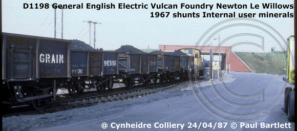 D1198 MDVs 87-04-24 Cynheidre Colliery © Paul Bartlett [4W]