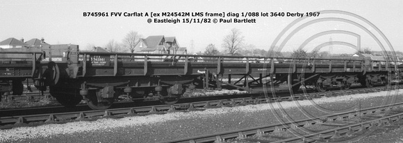 B745961 FVV Carflat A @ Eastleigh 82-11-15 © Paul Bartlett w