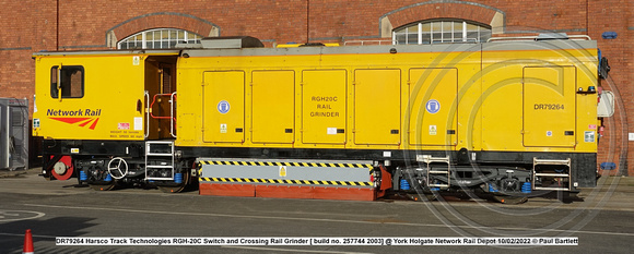 DR79264 Harsco Track Technologies RGH-20C Switch and Crossing Rail Grinder [ build no. 257744 2003] @ York Holgate Network Rail Depot 2022-02-10 © Paul Bartlett [1w]