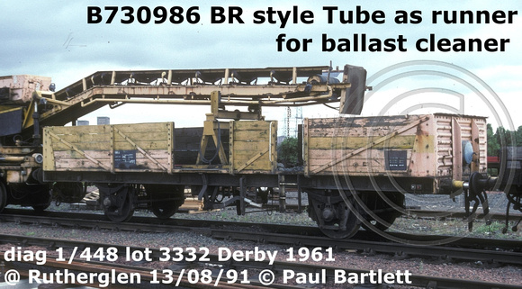 B730986 ballast cleaner runner @ Rutherglen 91-08-13