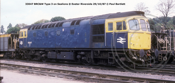33047 BRC&W Type 3 @ Exeter Riverside 87-10-29 © Paul Bartlett [1w]