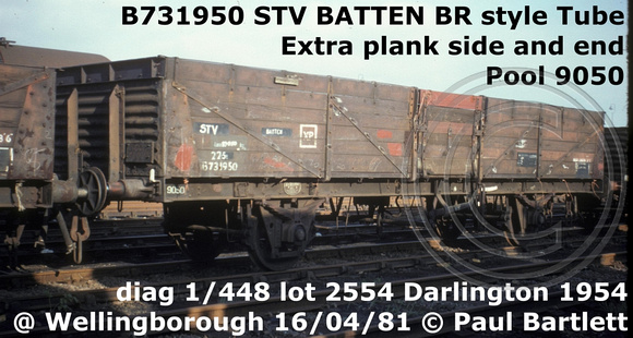 B731950 STV BATTEN @ Wellingborough MY 81-04-16