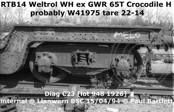RTB14 (W41975) Weltrol WH Crocodile H internal @ Llanwern BSC 94-04-15 [07]