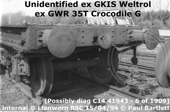 Unidentified ex GKIS Weltrol Crocodile G Internal @ Llanwern BSC 94-04-15 [11]