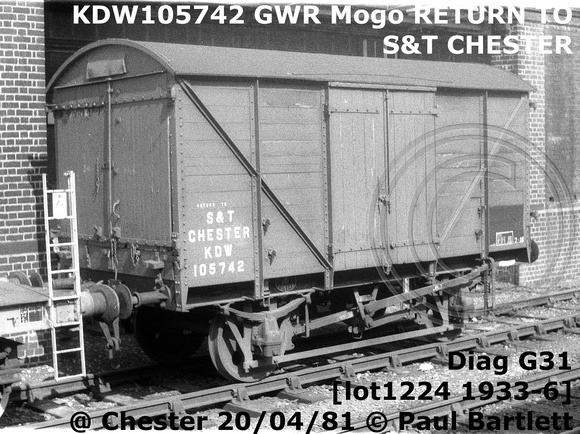 KDW105742 GWR Mogo Chester 81-04-21